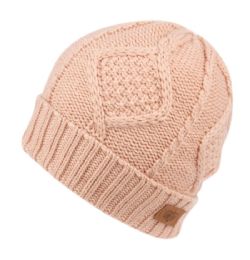 12 Pieces Solid Indi Pink Color Knit Beanie With Sherpa Lining - Winter Beanie Hats
