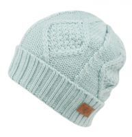 12 Pieces Solid Mint Color Knit Beanie With Sherpa Lining - Winter Beanie Hats