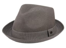 12 Wholesale Solid Color Fedora With Self Fabric Band