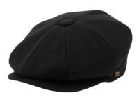 12 Pieces Solid Color Melton Wool Newsboy Cap In Black - Fashion Winter Hats