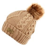 12 Pieces Knit Beanie Hat With Pom Pom In Tan - Winter Beanie Hats