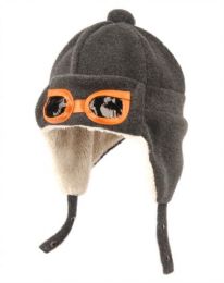24 Pieces Kids Winter Aviator Trooper Hat W/sherpa Lining - Winter Helmet Hats