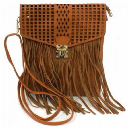 60 Wholesale Large Cross Body Bag (laser Cut With Buckle And Fringe)