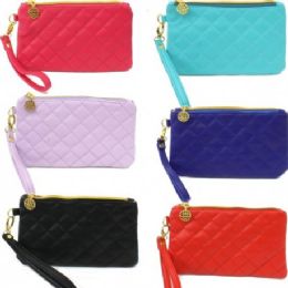 120 Wholesale Small Quilted Clutch / Wristlet (light)