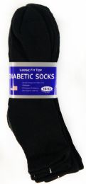 36 Bulk Men's Black Ankle Diabetic Sock