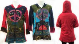6 Wholesale Nepal Handmade Cotton Jackets With Hood Peace