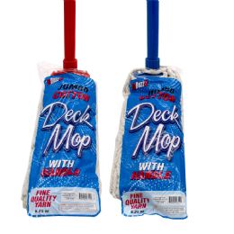 36 Pieces Ez Duzzit Jumbo Deck Mop 6.2 Oz With 45 Inch Handle - Cleaning Products