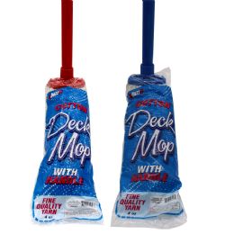 36 Pieces Ezduzzit Deck Mop 4 Oz With 45 Inch Handle - Cleaning Products