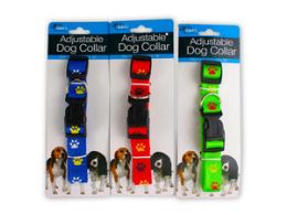 72 Wholesale Dog Collar With Paw Print Design
