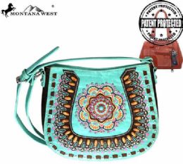 4 Pieces Montana West Concho Collection Crossbody Bag Turquoise - Handbags
