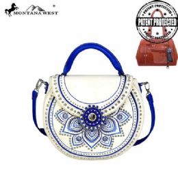 2 Wholesale Montana West Concho Collection Concealed Handgun Half Moon Tote