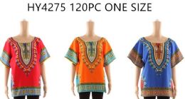 120 Wholesale Kaftan Top In Assorted Colors