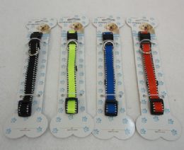 36 Wholesale 15" Nylon Buckled Dog Collar [solid Color]-Small