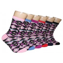 360 Wholesale Women's Cobra Print Crew Socks