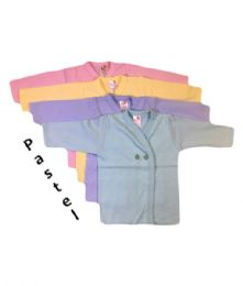 36 Pieces Strawberry Infant Long Sleeve Shirt In Assorted Pastel Colors - Baby Apparel