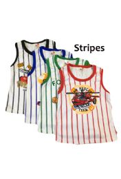 36 Pieces Strawberry Boys Striped Infant Tank Top - Baby Apparel