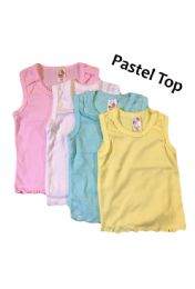 36 Units of Strawberry Girl Singlet In Pastel Colors - Baby Apparel