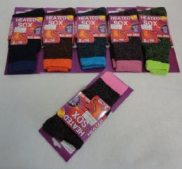 60 Wholesale 1pr Ladies Thermal Sock 9-11 [assorted Colors]