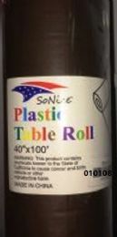12 Wholesale Plastic Table Roll In Brown 40x100