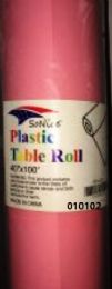 12 Wholesale Plastic Table Roll In Light Pink 40x100
