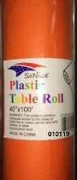 12 Pieces Plastic Table Roll In Light Orange 40x100 - Table Cloth