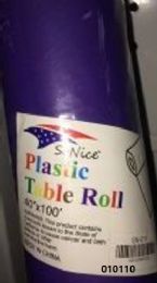 12 Wholesale Plastic Table Roll In Light Purple 40x100