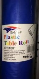 12 Pieces Plastic Table Roll In Royal Blue 40x100 - Table Cloth