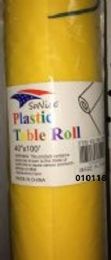 12 Wholesale Plastic Table Roll In Yellow 40x100
