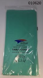 144 Wholesale Heavy Duty Plastic Table Cover In Aqua 54x108