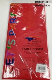 144 Wholesale Heavy Duty Plastic Table Cover In Red 54x108