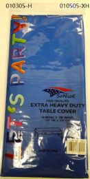 144 Pieces Heavy Duty Plastic Table Cover In Royal Blue 54x108 - Table Cloth