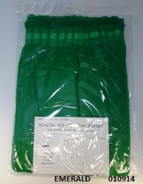 72 Pieces Pleated Plastic Table Skirt 29x14 In Emerald - Table Cloth