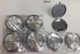 144 Wholesale Cosmetic Pocket Plastic Metal Mirror