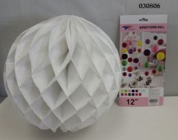 120 Wholesale Honey Comb Ball 12" In White