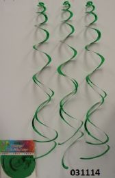 60 Pieces Foil Swirls In Emerald - Party Favors