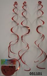 60 Pieces Foil Swirls In Red - Party Favors