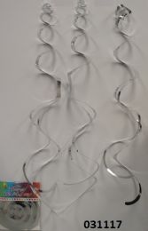 60 Pieces Foil Swirls In Silver - Party Favors