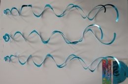 60 Pieces Foil Swirls In Torquoise - Party Favors