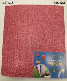 24 Wholesale Eva Foam With Glitter 12x18 10 Sheets In Hot Pink
