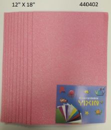 48 Pieces Eva Foam W/ Glue And Glitter 12"x12" 10 Sheets In Light Pink - Poster & Foam Boards