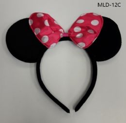 240 Pieces Ear Head Band In Minnie Mouse Hot Pink - Costumes & Accessories