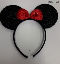 240 Wholesale Ear Head Band In Red Sequins