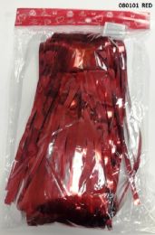 48 Wholesale Foil Curtain In Red Size 3x8