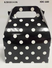 360 Pieces Candy Box 6.5x8x4 In Black Polka Dot - Party Favors