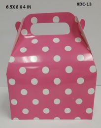 360 Wholesale Candy Box 6.5x8x4 In Light Pink Polka Dot