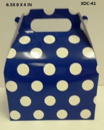 360 Pieces Candy Box 6.5x8x4 In Royal Blue Polka Dot - Party Favors