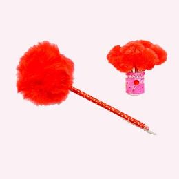 12 Pieces Fur Ball Pen - Valentine Cut Out's Decoration