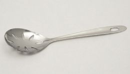 144 Wholesale Slotted Spoon Ss Serving Pc.