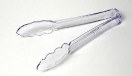 144 Wholesale Tongs Clear Plastic 9 In.