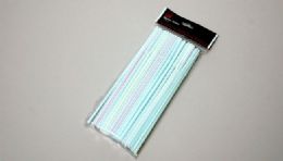 48 Wholesale Straws, Flexible, 75 Pcs
